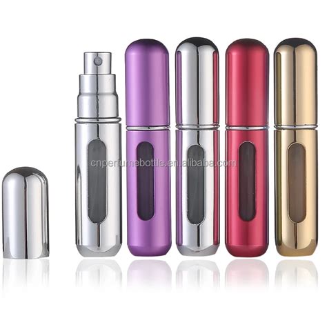 Mub Bottom Refillable 5ml Aluminum Atomizer With Aluminum Spray Nozzle Pocket Travel Sized