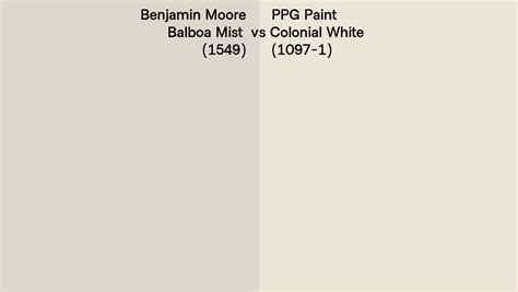 Benjamin Moore Balboa Mist Vs Ppg Paint Colonial White