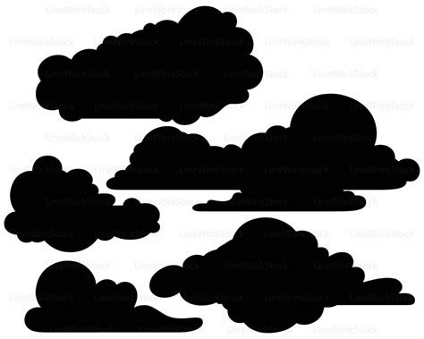 Nubes Svg Nubes Clipart Nubes Svg Nubes Silueta Nubes Etsy Espa A