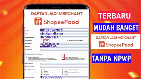 Cara Daftar Shopee Food Cara Daftar Shopee Food Tanpa Npwp Youtube