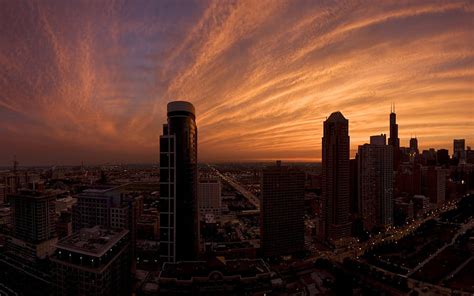 City Nightfall Sky City Nightfall Silk Clouds Sky Night Hd