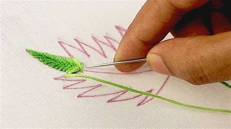 Embroidery Leaves Tutorial Custom Embroidery