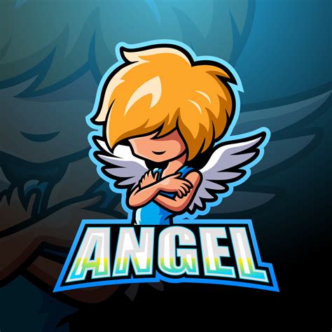 Angel Mascot Esport Logo Design Vector Art At Vecteezy