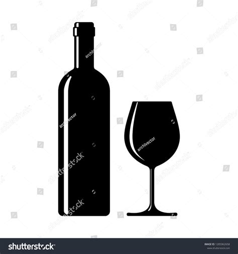 White Wine Bottle Graphic