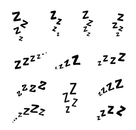 Zzz Zzzz Doodle Bed Sleep Snore Icons Vector Art At Vecteezy