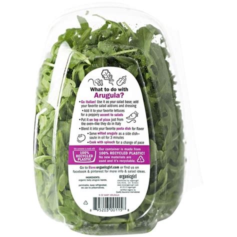 Organic Girl Organic Baby Arugula 5 Oz Container Instacart