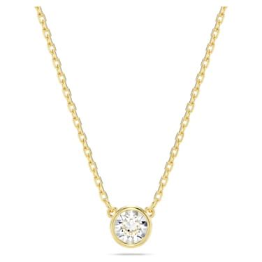 Imber Pendant Round Cut White Gold Tone Plated Swarovski