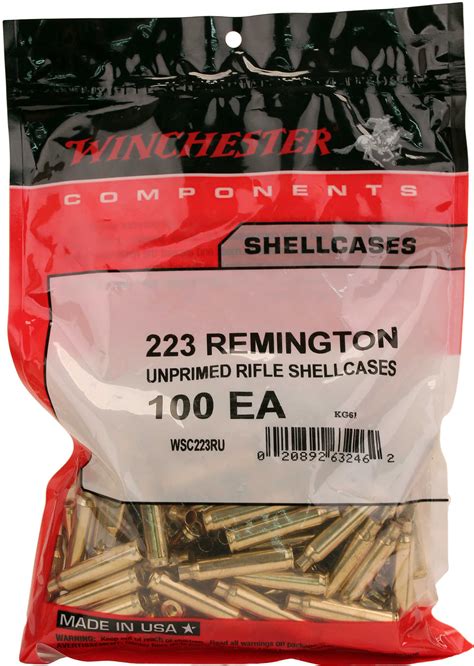 Winchester Unprimed Brass Cases 223 Remington 100 Bag Md Wsc223ru 1052379 Lg Outdoors