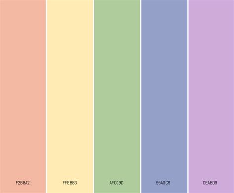 Pastel Core Pastel Color Palettes