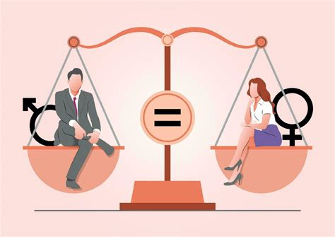 Man And Woman Representing The Gender Equality 28116707 Vector Art At