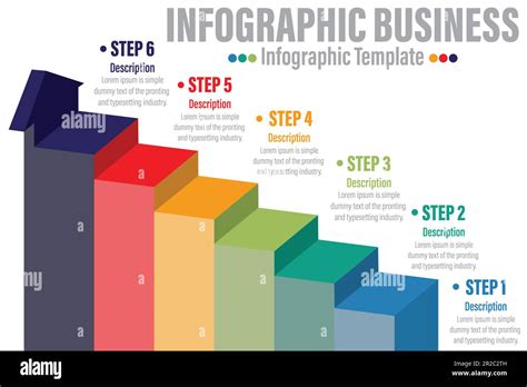 Vector Creative Infographic Of Columns Bar Chart With Six Options