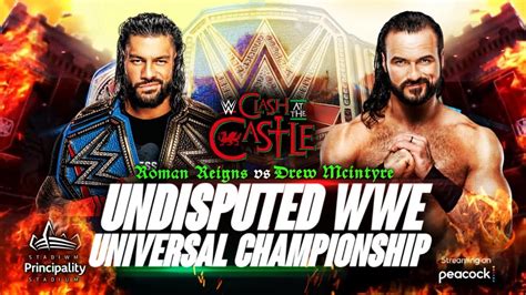 Como Hacer Un Match Card De Wwe Clash At The Castle Wwe Cash At