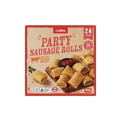 Calories In Coles Frozen Party Sausage Rolls 24 Pack Calcount