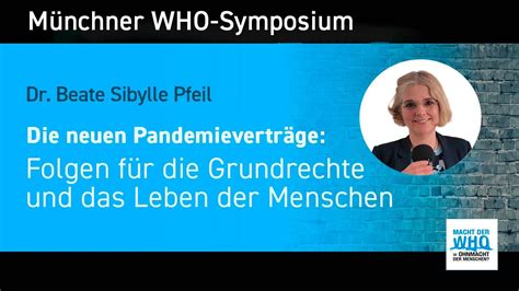 M Nchner Who Symposium Dr Beate Sibylle Pfeil Youtube