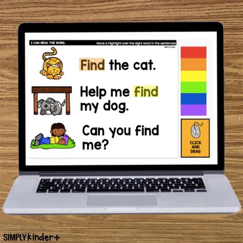 Sight Word Find Archives Simply Kinder Plus