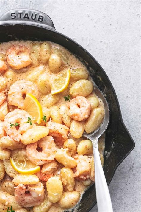 Creamy Lemon Garlic Shrimp And Gnocchi Creme De La Crumb