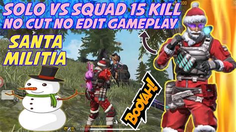 Solo Vs Squad Booyah Kill Pake Bundle Santa Militia Gameplay No