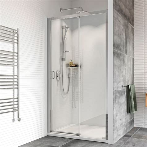 Roman Haven8 Level Access Sliding Shower Door 1200mm Left Hand Chrome