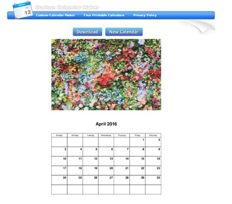 Custom Calendar Maker Print Out Your Own Monthly Calendar For Free