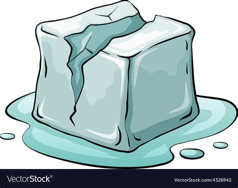 Ice Cube Royalty Free Vector Image Vectorstock