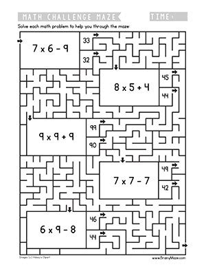 Math Mazes for Kids