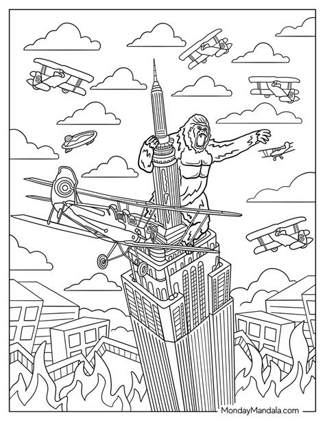 20 King Kong Coloring Pages (Free PDF Printables)