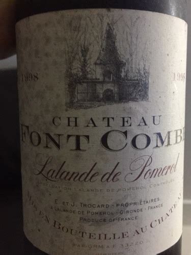 Font Combe Lalande De Pomerol Vivino Brasil