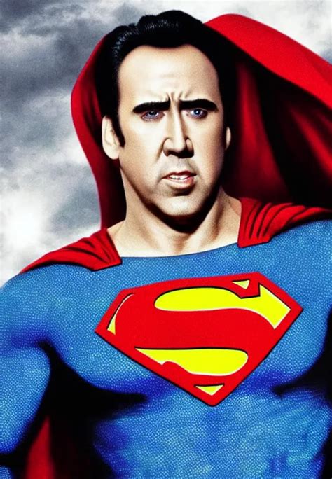 Nicholas Cage As Superman With Long Hair Movie Still Stable