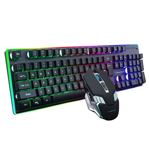 Gaming Keyboard Mice Combo Membrane Wireless Keyboard Silent 104 Keys