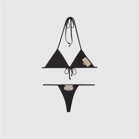 Jersey Bikini With Interlocking G In Black GUCCI TR