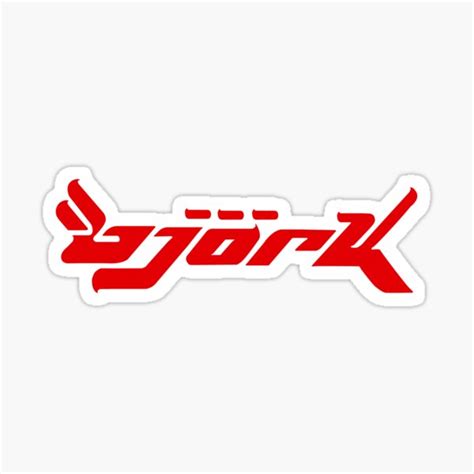 "Bjork Vintage Logo (Red)" Sticker for Sale by hypelaboratory | Redbubble