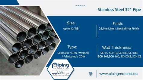 Stainless Steel 321 Pipe And ASTM A312 Tp321 Pipes Suppliers In UAE