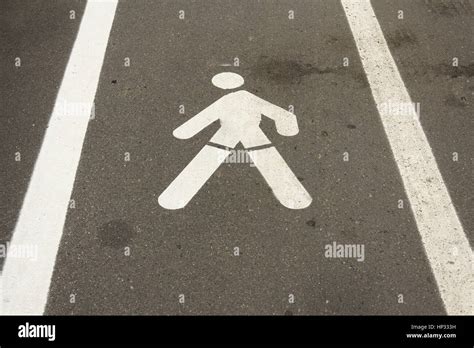 Pedestrian Walkway Sign Man Symbol Stock Photos And Pedestrian Walkway