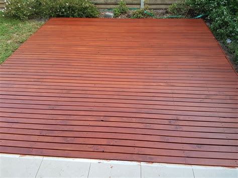 Treated Pine Deck With Jarrah Deck Stain Staining Deck Backyard