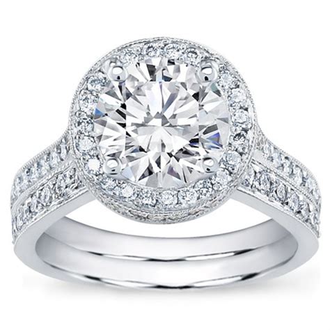 Pav Engagement Setting For Round Diamond Adiamor