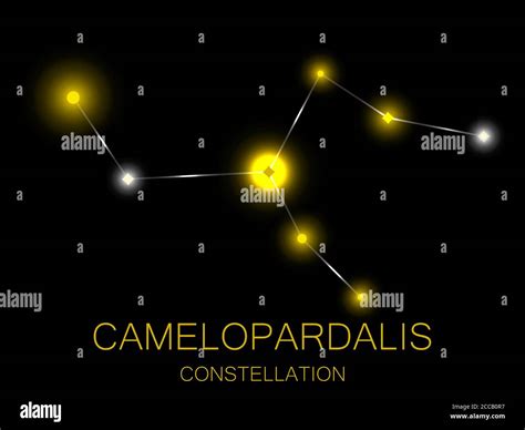 Camelopardalis Constellation Bright Yellow Stars In The Night Sky A