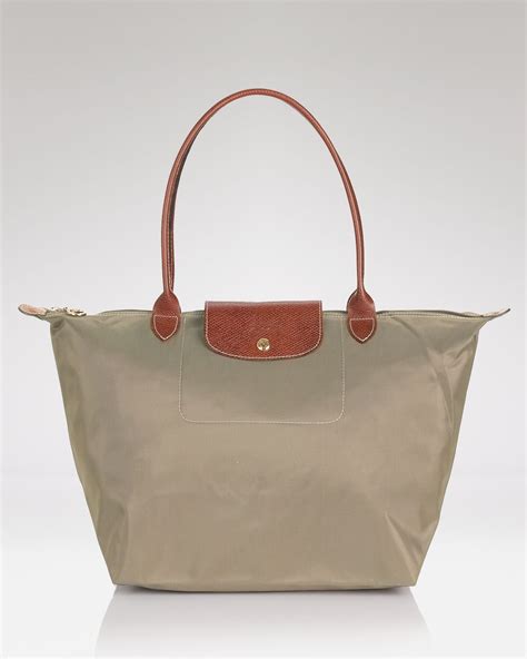 Longchamp Le Pliage Large Shoulder Tote In Green Clay Lyst