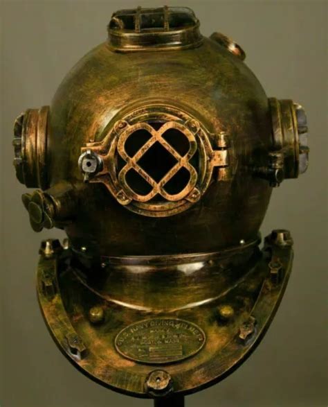 Casque De Plong E Us Navy Mark V Deep Sea Marine Divers Casque Antique