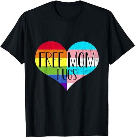 Free Mom Hugs Transgender Rainbow Flag Gay Pride T Shirt Walmart