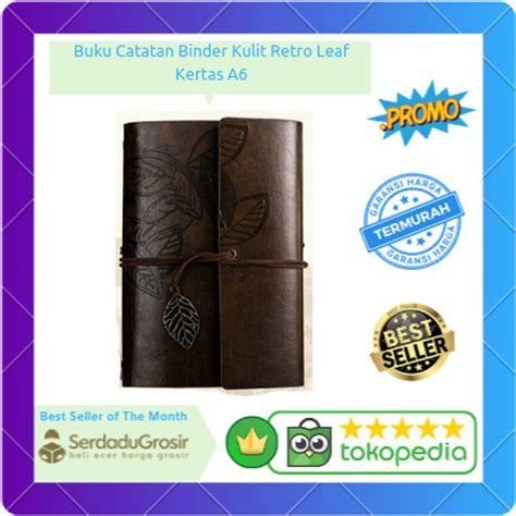 Jual Buku Catatan Binder Kulit Retro Leaf Kertas A6 Shopee Indonesia