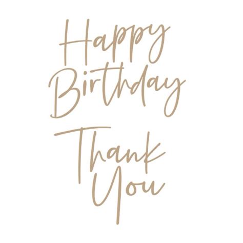 Spellbinders Stylish Script Thank You And Happy Birthday Glimmer Hot Foil Plate