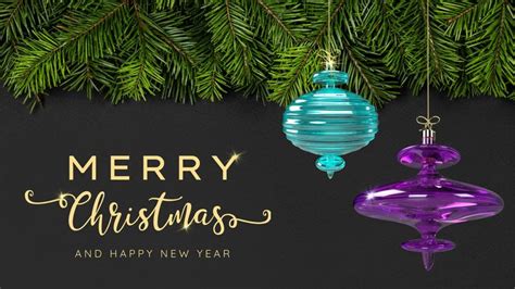 Purple Teal Gold Luxury Merry Christmas Facebook Cover Christmas