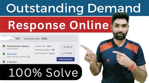 Response To Outstanding Demand Notice Income Tax Online 2024 How To