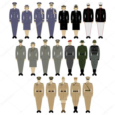 Military Uniforms Of The US Army Stock Illustration By ©GUARDING ...