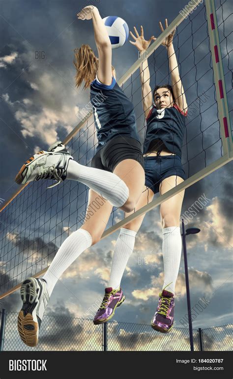 Female Volleyball Image And Photo Free Trial Bigstock