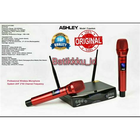 Jual Original Mic Wireless Ashley Freedom Original Garansi Tahun