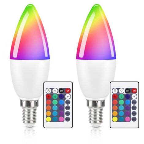 GBLY Ampoule LED RVB E14 2 pièces ampoule à changement de couleur 4W à