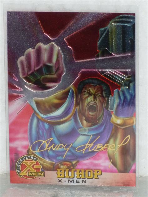 Bishop Card Gold Foil Signature Fleer Ultra X Men Chromium Adam