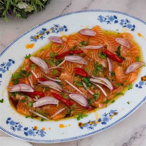 Savor the Exquisite Flavors of Salmon Carpaccio - Veena Azmanov Kitchen