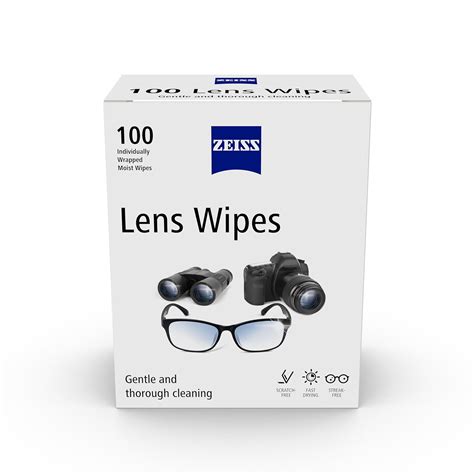 ZEISS Lens Wipes 100 Count Pack Of 1 Lens Cleaner Perfect For